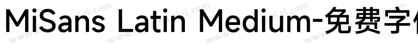 MiSans Latin Medium字体转换